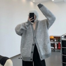 아크네 ACNE 2021 SS 캐시미어 포켓 그레이 여성 니트 가디건 커스텀급