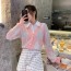 알레산드라리치 Alessandra Rich 2021 SS 체크무늬 여성 니트 가디건 커스텀급