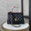 샤넬 CHANEL 2021 SS 투톤 랜스킨 스몰 코코 핸들백 여성 토트백 AS2215 커스텀급