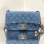 샤넬 CHANEL 2021 SS 퀄팅 데님 플랩백 NEW 미니 여성 체인 크로스백 커스텀