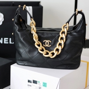 샤넬 CHANEL 2021 SS 카프스킨 골드메탈 호보 여성 핸드백 AS2910 커스텀
