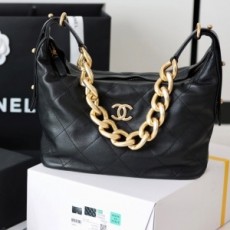 샤넬 CHANEL 2021 SS 카프스킨 골드메탈 호보 여성 핸드백 AS2910 커스텀