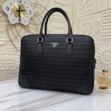 프라다 PRADA 2021 SS 악어가죽무느 삼각로고 지퍼 남성 서류가방 커스텀