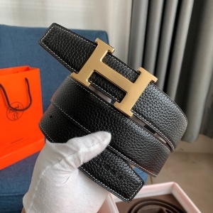 에르메스 HERMES 2021 SS 캐릭터 금속버클 레더 스티치 남성 벨트 커스텀