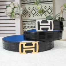 에르메스 HERMES 2021 SS 캐릭터 금속버클 악어가죽무늬 남성 벨트 커스텀