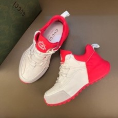 구찌 GUCCI 2021 SS 투톤 스티치 패치 화이트레드 남성 슈즈 커스텀