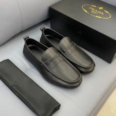 프라다 PRADA 2021 SS 스티치 레더 패치 남성 슈즈 커스텀