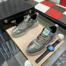 구찌 GUCCI 2021 SS 캐릭터 로고 스티치 투톤 그레이 남성 슈즈 커스텀