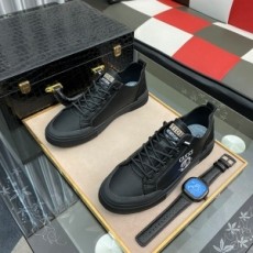 구찌 GUCCI 2021 SS 캐릭터 로고 블랙 레더 남성 슈즈 커스텀