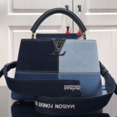 루이비통 LOUIS VUITTON 2022 SS 토뤼옹 카푸신 스몰 카퓌신 토트백 블루 M48865 미러급