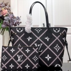 루이비통 LOUIS VUITTON 2022 SS 말타쥬 네버풀 MM 숄더백 블랙 M46040 커스텀급
