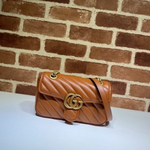 구찌 GUCCI 2022 SS 마몬트 마틀라세 미니 숄더백 브라운 446744 커스텀급