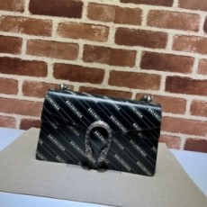 구찌 GUCCI 2022 SS 발렌시아가 콜라보 디오니소스 미듐 숄더백 400249 커스텀급