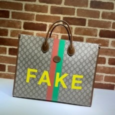 구찌 GUCCI 2022 SS FAKE NOT 프린트 라지 토트백 630353 커스텀급