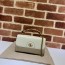 구찌 GUCCI 2022 SS 다이애나 뱀부 핸들 미니 체인 숄더백 화이트 675795 커스텀급