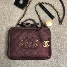 샤넬 CHANEL 2022 SS 캐비어 CC로고 체인 버건디 카메라백 93344 커스텀급