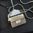 샤넬 CHANEL 2022 SS 큐빅 로고 미니 TINY 백 커스텀급