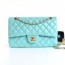 샤넬 CHANEL 2022 SS 램스킨 클래식 미듐 플랩백 민트 A1112 커스텀급