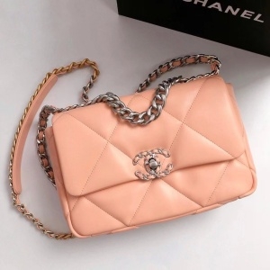 샤넬 CHANEL 2022 SS 19 램스킨 CC 실버메탈 제니백 스몰 핑크 플랩백 AS1160 커스텀급