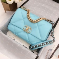 샤넬 CHANEL 2022 SS 19 램스킨 CC 골드메탈 제니백 스몰 민트 플랩백 AS1160 커스텀급