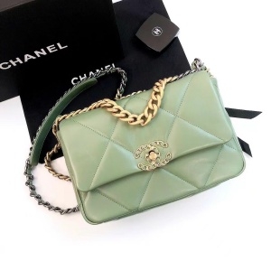 샤넬 CHANEL 2022 SS 19 램스킨 CC 골드메탈 제니백 스몰 그린 플랩백 AS1160 커스텀급