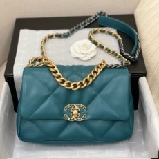 샤넬 CHANEL 2022 SS 19 램스킨 CC 골드메탈 제니백 스몰 딥그린 플랩백 AS1160 커스텀급