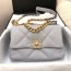 샤넬 CHANEL 2022 SS 19 램스킨 CC 골드메탈 제니백 스몰 그레이 플랩백 AS1160 커스텀급