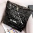 샤넬 CHANEL 2022 SS 빈티지 페이던트 체인 파우치 호보백 라지 블랙 AS3262 커스텀급