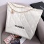 샤넬 CHANEL 2022 SS 빈티지 페이던트 체인 파우치 호보백 라지 화이트블랙 AS3262 커스텀급