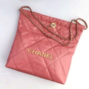 샤넬 CHANEL 2022 SS 빈티지 페이던트 체인 파우치 호보백 미듐 핑크 AS3261 커스텀급