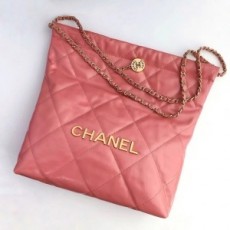 샤넬 CHANEL 2022 SS 빈티지 페이던트 체인 파우치 호보백 미듐 핑크 AS3261 커스텀급