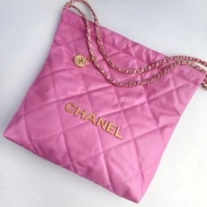 샤넬 CHANEL 2022 SS 빈티지 페이던트 체인 파우치 호보백 미듐 핫핑크 AS3261 커스텀급