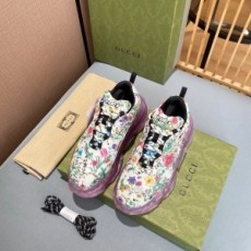 구찌 GUCCI 2022 SS 플라워 캐릭터 보라 커플 슈즈 커스텀급