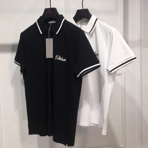 디올 DIOR 2022 SS 카라 라인 자수로고 남성 반팔티 커스텀급