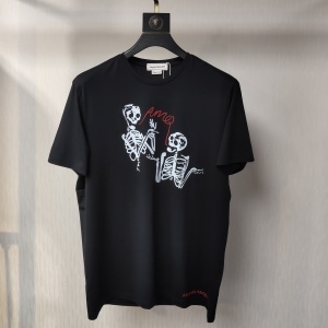 알렉산더 맥퀸 ALEXANDER MCQUEEN 2022 SS 캐릭터 프린트 라운드넥 남성 반팔티 커스텀급