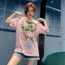 구찌 GUCCI 2022 SS GG 캐릭터 타이가 핑크 여성 반팔티 커스텀급