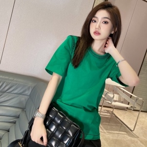 보테가 베네타 BOTTEGA VENETA 2022 SS 스티치 그린 여성 반팔티 커스텀급