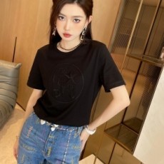 샤넬 CHANEL 2022 SS 플라워 자수 로고 여성 반팔티 커스텀급
