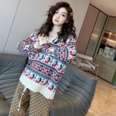 구찌 GUCCI 2022 SS 캐릭터 스트라이프 여성 니트 상의 커스텀급