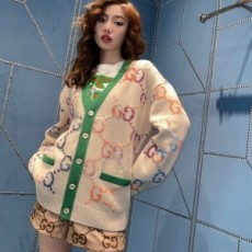 구찌 GUCCI 2022 SS 쟈가드 그린라인 포켓 여성 니트 가디건 커스텀급