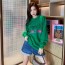 구찌 GUCCI 2022 SS 캐릭터 로고 그린 여성 긴팔티 커스텀급