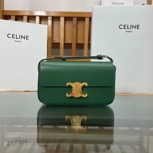 셀린느 CELINE 2022 SS 트리오페 금속버클 딥그린 숄더백 194143 커스텀급