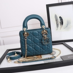 디올 DIOR 2022 SS 레이디백 미니 블루 스트랩 토트백 6708-1 커스텀급