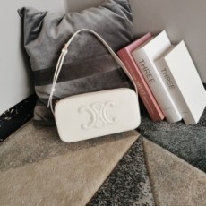 셀린느 CELINE 2022 SS 트리오페 퀴르 지퍼 화이트 숄더백 199183 커스텀급
