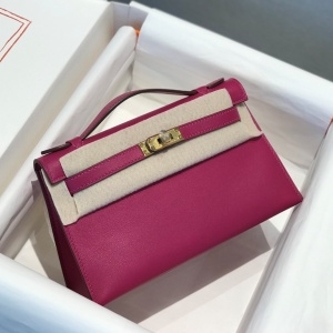 에르메스 HERMES 2022 SS 켈리 스위프트 포쉐트 토트백 핫핑크 업그레이드 미러급