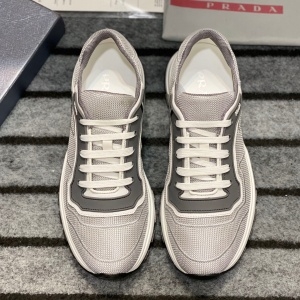 프라다 PRADA 2022 SS 라인 자수 투톤 그레이 남성 슈즈 커스텀급