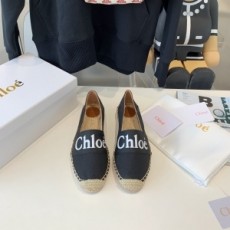끌로에 CHLOE 2022 SS 캐릭터 로고 패브릭 블랙 여성 슈즈 커스텀급