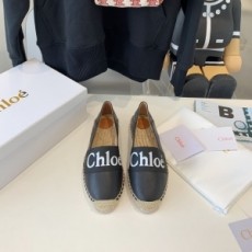 끌로에 CHLOE 2022 SS 캐릭터 로고 레더 블랙 여성 슈즈 커스텀급