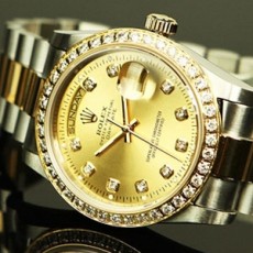 Rolex DAY.DATE DIAMOND 로렉스 큐빅베젤 시계