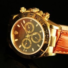 Rolex 로렉스 데이토나 골드 시계 NEW LEATHER STRAP (Ref.116519)